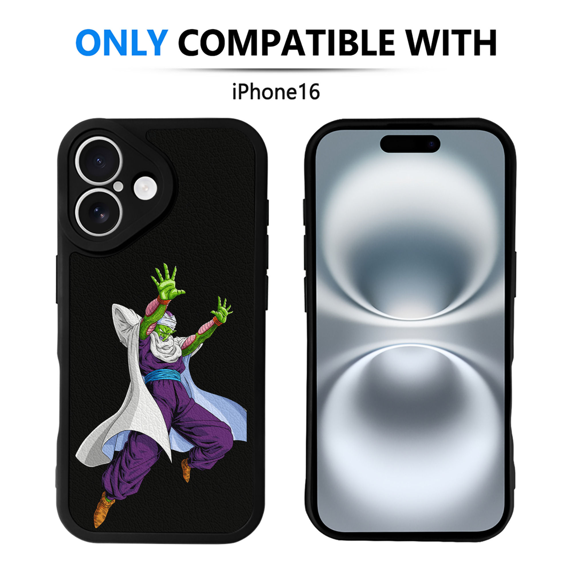 （画像用） ドラゴンボール ピッコロ DRAGON BALL Piccolo 【iPhone 16シリーズ対応】シリコンスマホケース（レザー調） 材質：シリコン